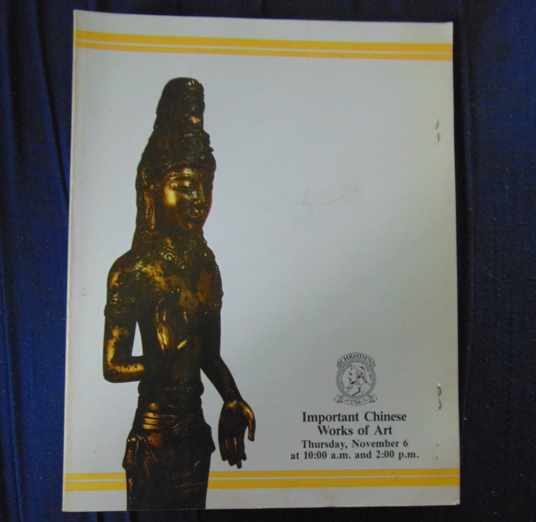 Christie's Important Chinese Ceramics 1979: Christie's Important Chinese Ceramics Bronzes Furniture Works of Art and Modern Paintings November 6 1980 - 418 lots. With estimates and sale results. Important reference. Illustrations: Color B/W
