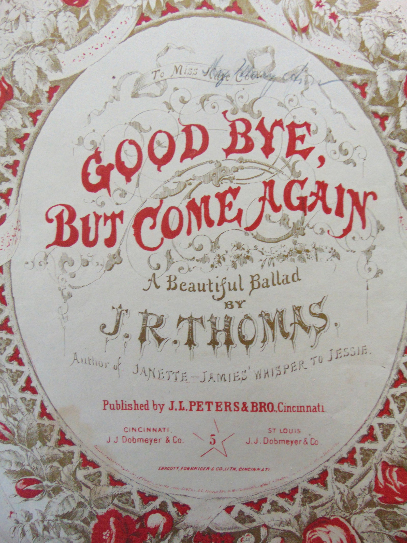 Good Bye But Come Again (1 of 2)