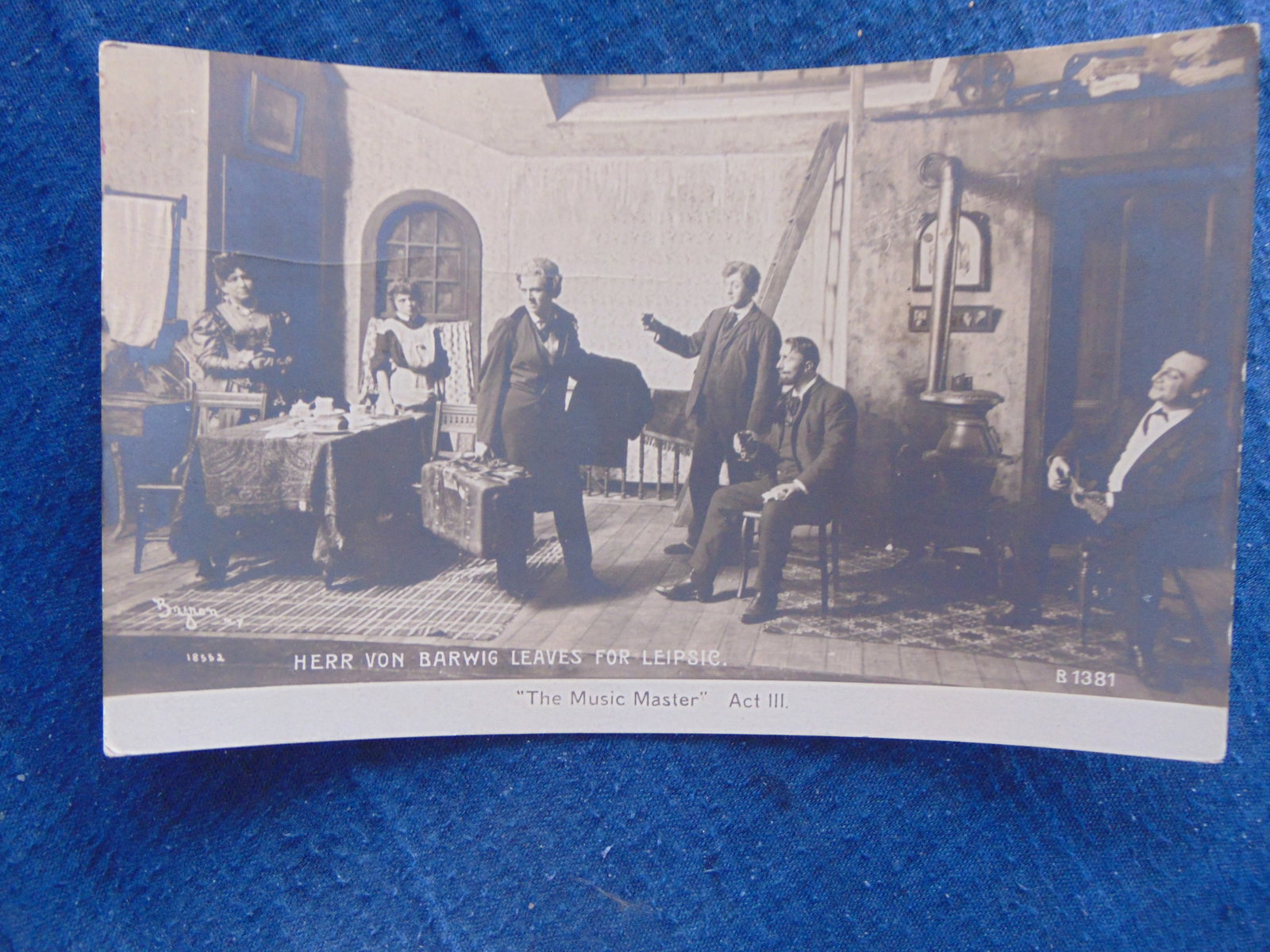 Lot RPPC Early Theater Stage: Four RPPC from "The Music Master" plus 1 additional card "The Music Master" was a popular and heartwarming play that premiered on Broadway in 1904. While it's closely associated with the famous theatr