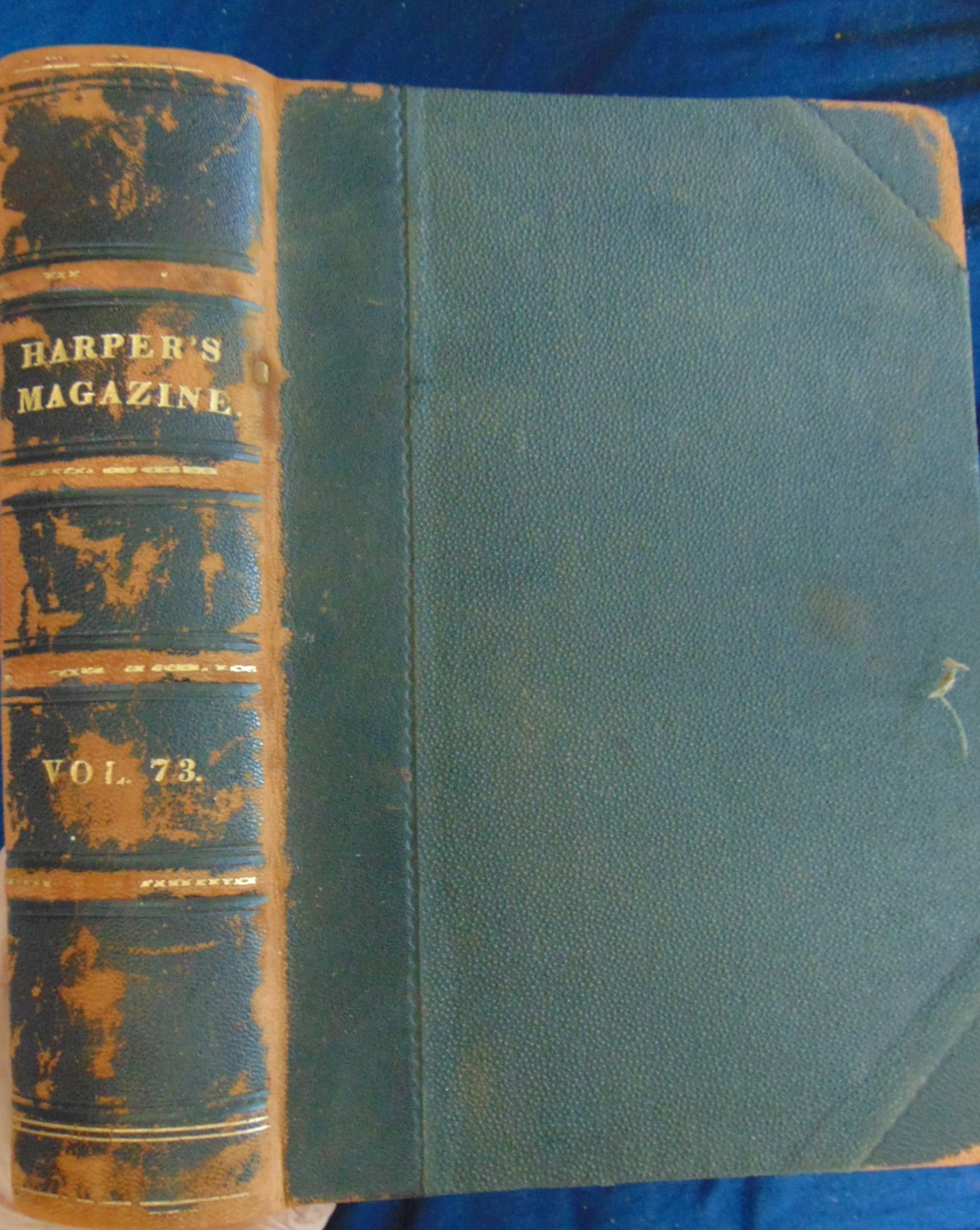 Harper's New Monthly Magazine Volume 73: Harper's New Monthly Magazine Volume 73 June to November 1886 Illustrations: B/W Plates Dated: 1886 Edition: First Edition Size: 8vo Binding: Half Leather Type: Serials Subject: Americana Condition