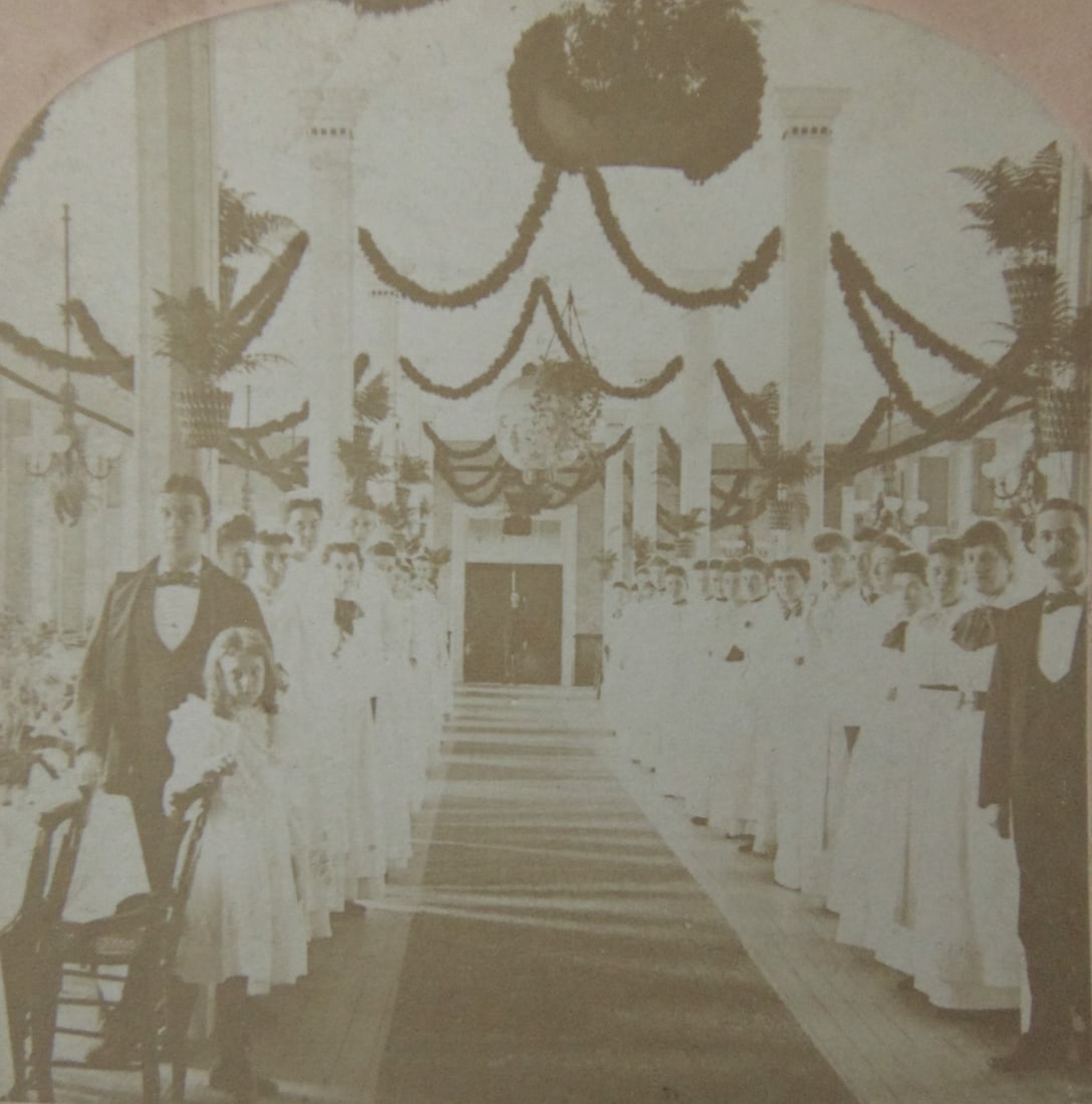 Fabyans - White Mountains NH - Staff Photo: We Wait Your Pleasure - Fabyans - White Mountains NH - Staff Photo Rare photo of the staff. Fabyan House was a grand hotel located in the White Mountains of New Hampshire Fabyan House White