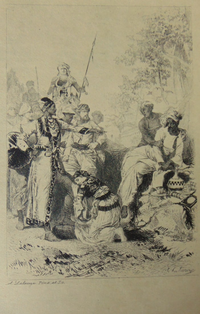 He Is The One -Adolphe Lalauze (1838 - 1906): He Is The One Adolphe Lalauze (1838-1906), a French etcher and illustrator. He was born in Rive-de-Gier, France, and studied at the ?cole des Beaux-Arts in Paris. He is best known for his illustration