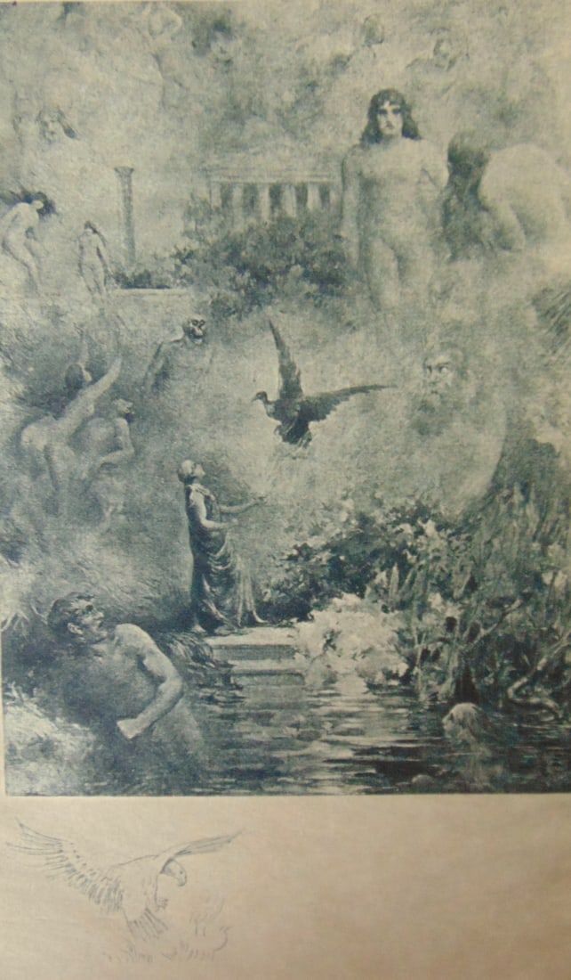 Descending - Albert Letchford: Descending With Remark Artist: Albert Letchford Print Type: Engraving Date: 1897 Dimensions: 8 x 5 1/2" Condition Report: Light line in left margin. Good Subject References: 186F