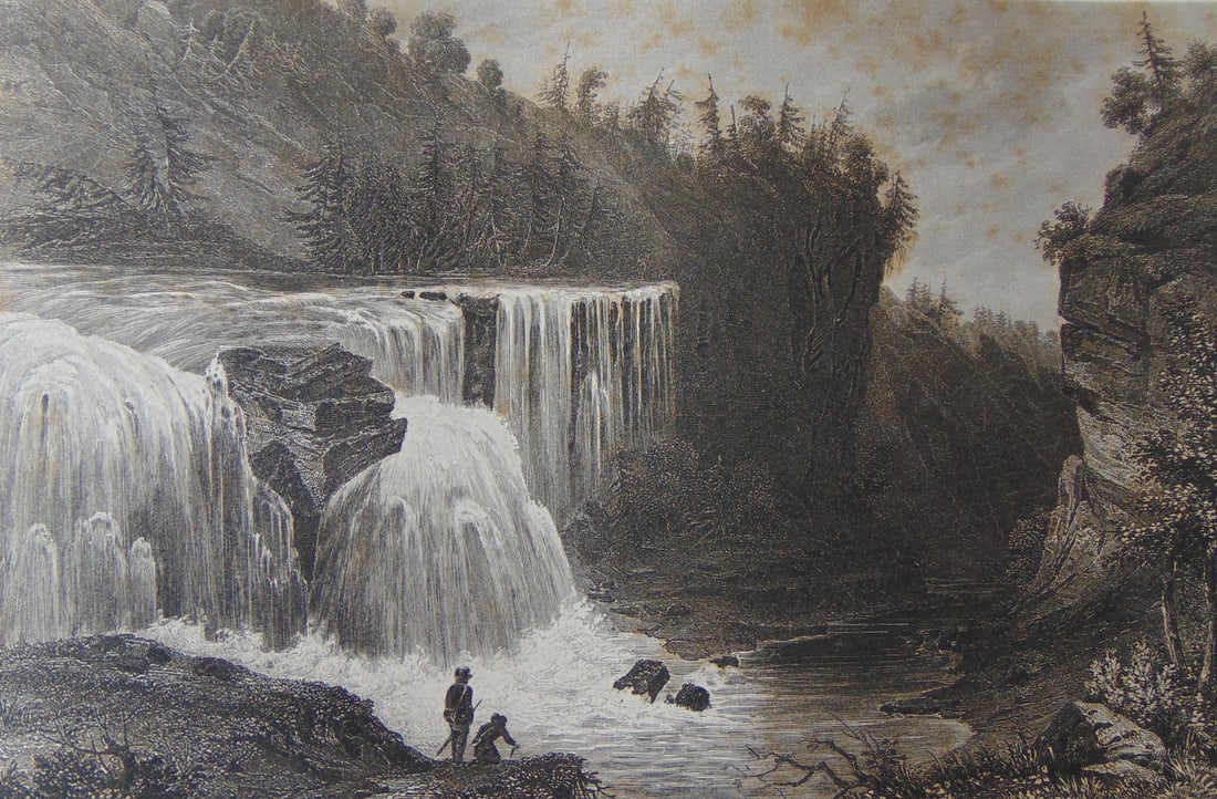 Trenton Falls - New York: Trenton Falls - New York Rare Print Type: Copper Engraving Date: Circa 1850 Publisher: Hermann J Meyer Origin: American Dimensions: 11 x 7" Subject: American Scenery Notes & Literature: Herrmann J.