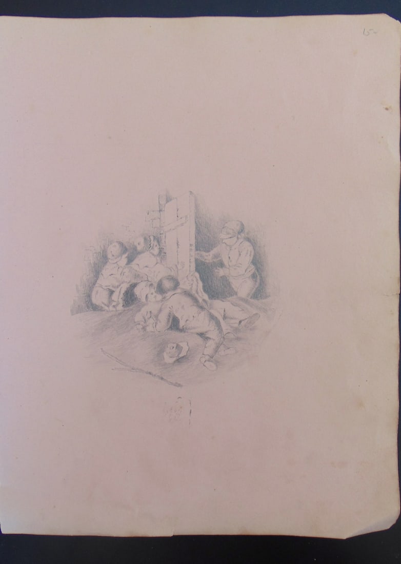 An Open Door: An Open Door Date: c1890 Signed: Unsigned Size: 10 x 8" Condition: Few small edge tears. Good plus. Subject References: 143F