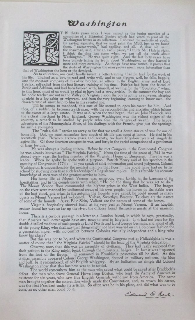 Tribute to President George Washington (1 of 1)