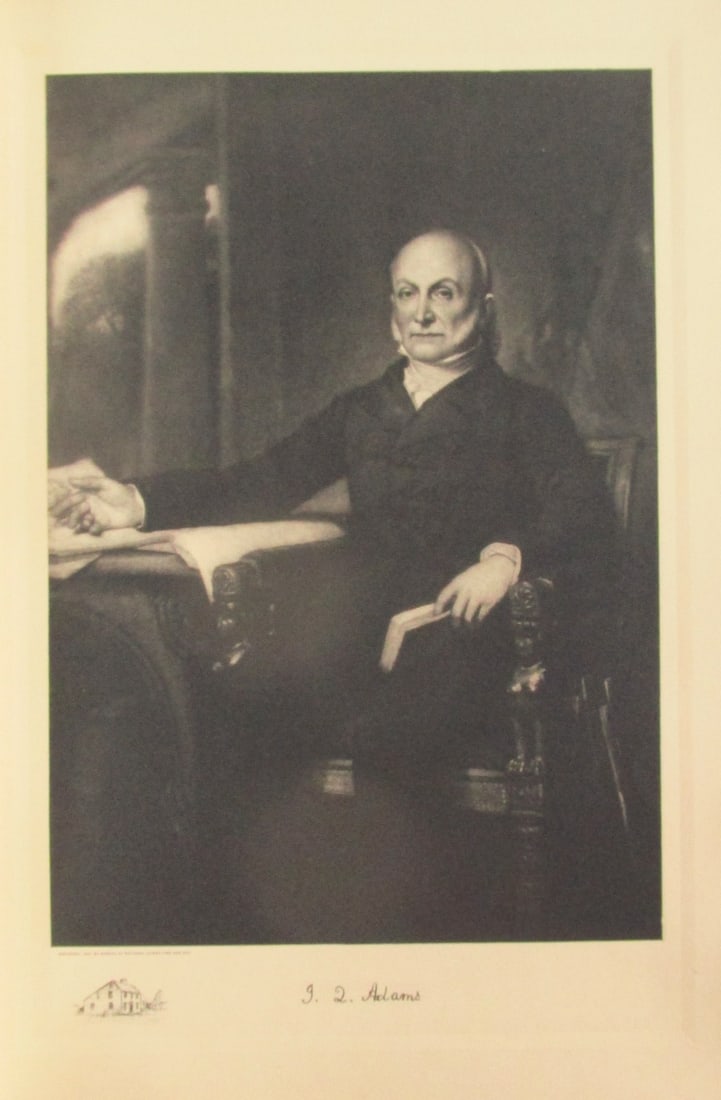 Portrait of President John Quincy Adams: Portrait of President John Quincy Adams On stiff paper with plate mark. . Print Type: Photogravure Signed: Signed in plate Date: 1907 Publisher: Bureau of National Literature & Art Dimensions: 14 x 9
