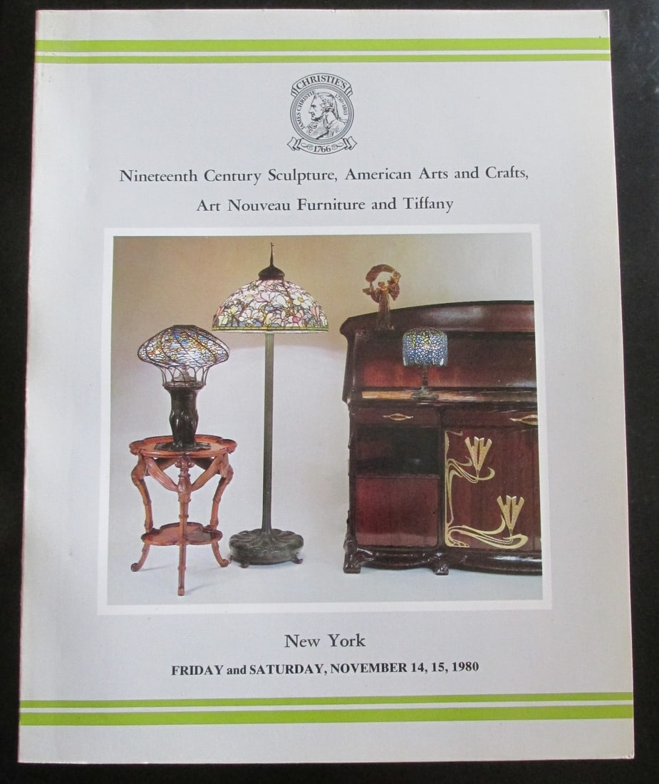 American Arts and Crafts - Art Nouveau - Tiffany: Nineteenth Century Sculpture, American Arts and Crafts, Art Nouveau Furniture and Tiffany New York - Friday and Saturday, November 14, 15, 1980 - A rare and important auction catalogue on the