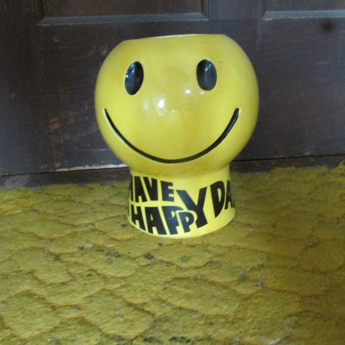 McCoy Have A Happy Day Jar - Signed: Have A Happy Day Jar Signed on base McCoy Condition Report No chips or cracks. Very Good Plus