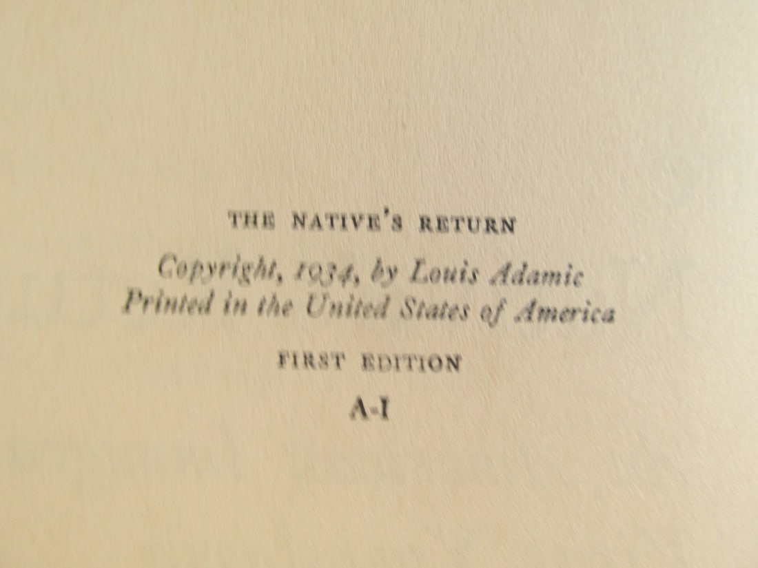 The Native's Return - Louis Adamic - 4