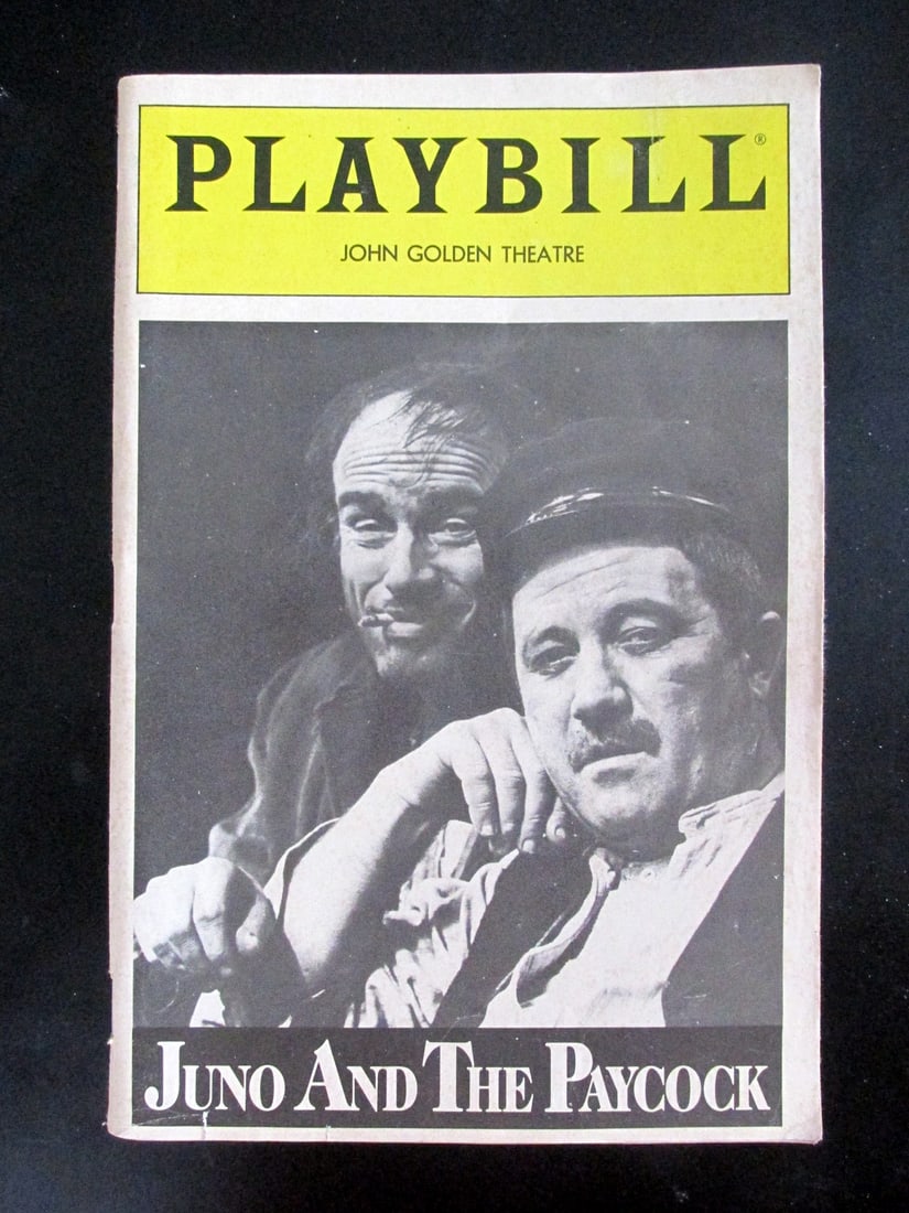 Juno and the Paycock: Juno and the Paycock Playbill - John Golen Theatre. Scarce Author: Sean O'Casey Dated: 1988 Publisher: Playbill Edition: 1st Size: 12mo Binding: Trade Wraps Type: Theater Condition Report: Very Good