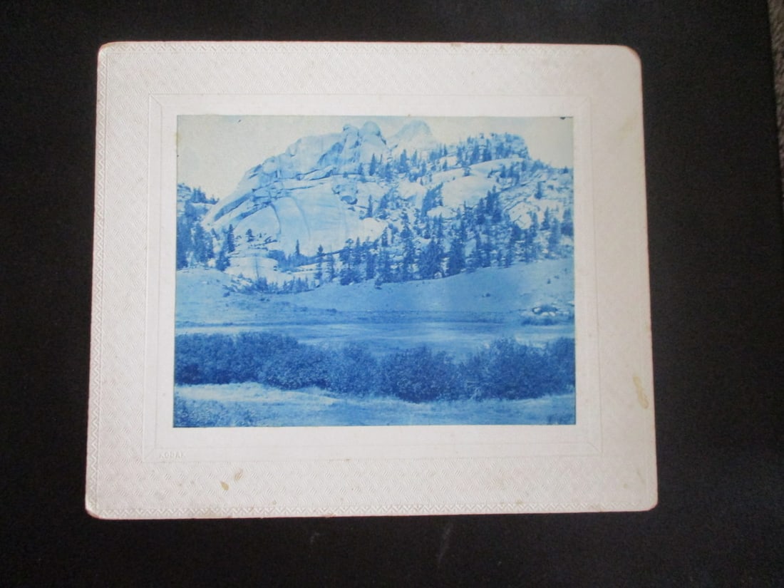 Dome Rock Area - Colorado - Early Photograph: Dome Rock's Sister and Neighbor - Colorado Place notation on reverse. Early Photograph Dated: 19th century Subject: Western Americana Medium: