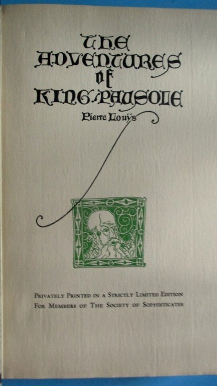 Adventures of King Pausole - Pierre Louys (1 of 6)