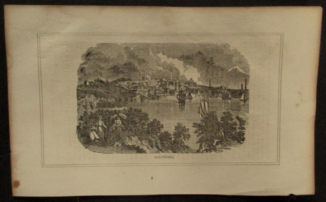Early American Engraving of Baltimore Maryland (1 of 2)