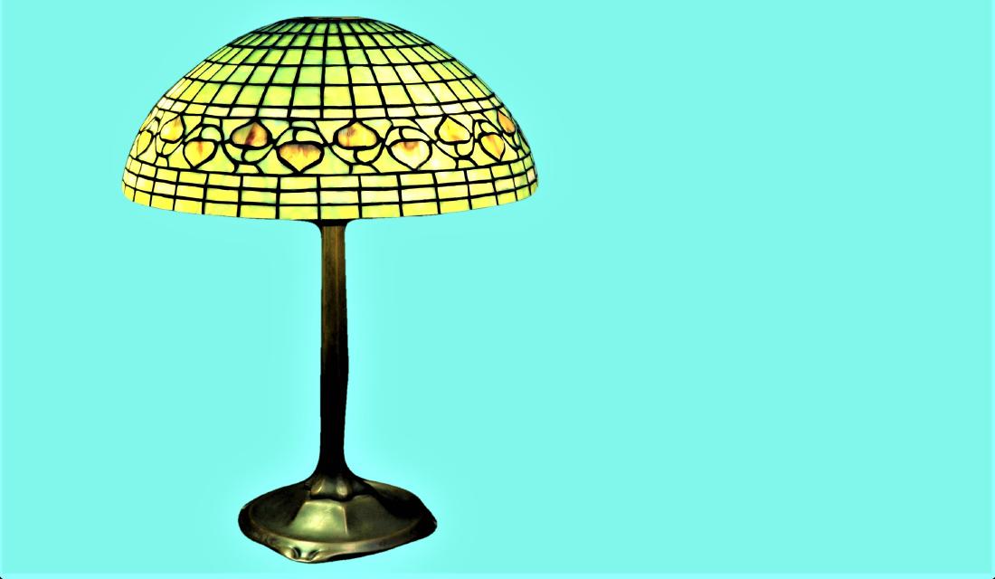 Art Nouveau Early20th Century Stained Glass Lamp (1 of 6)