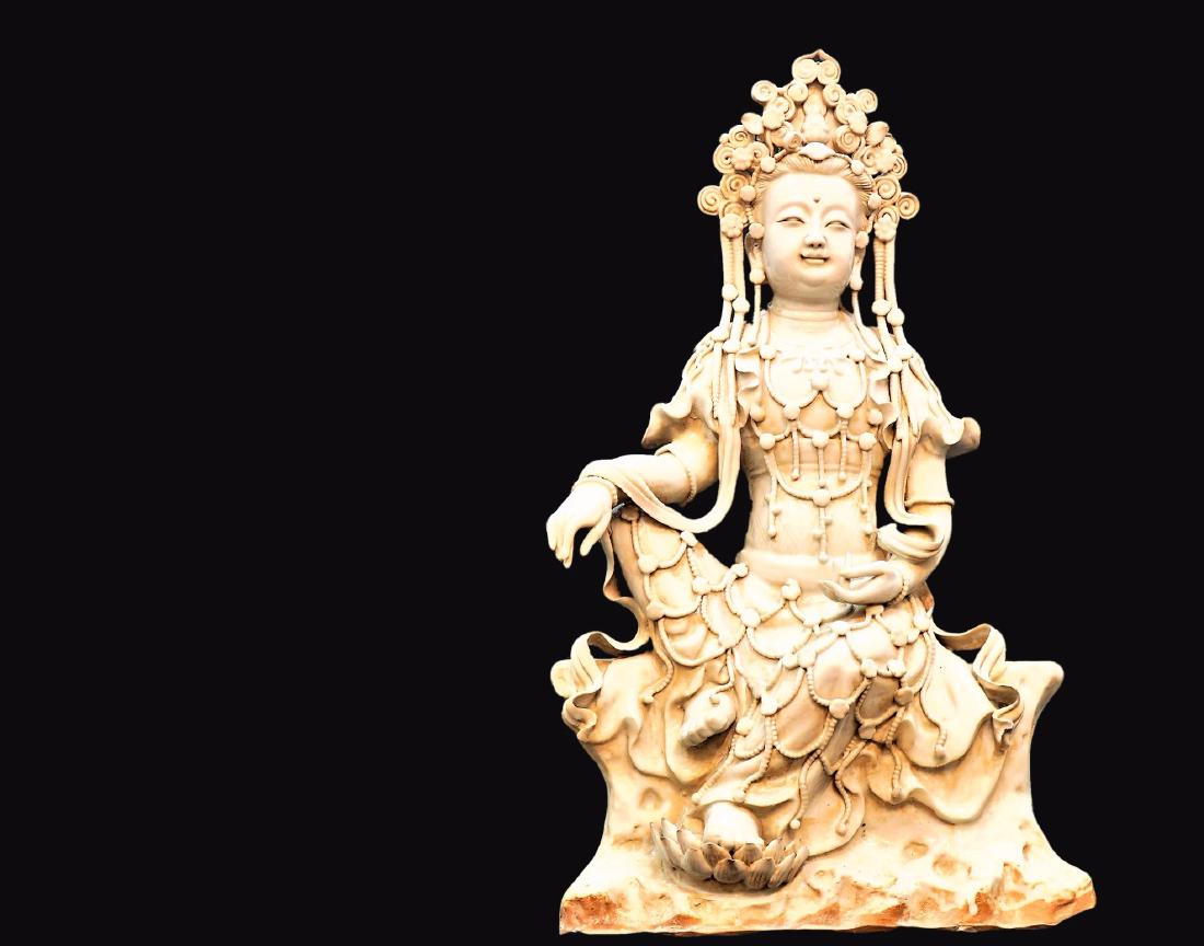 Chinese White Porcelain Guanying Statue (1 of 5)