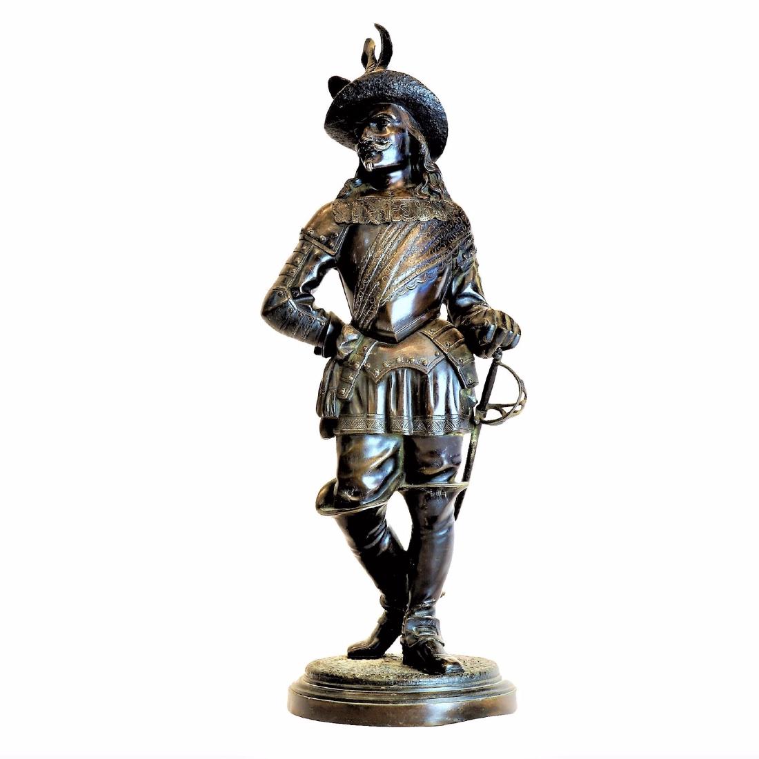 Cast Metal Conquistador Statue