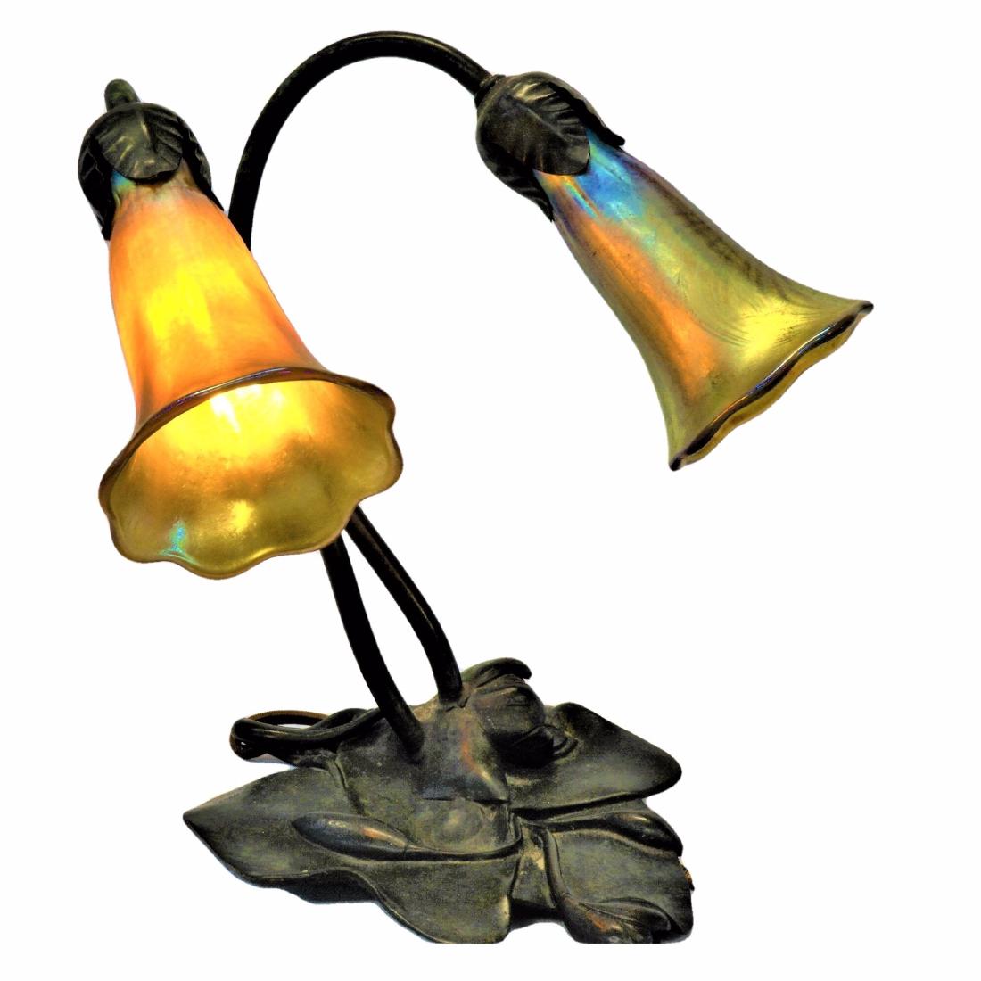 Favrile Glass Lilly Desk Light (1 of 4)