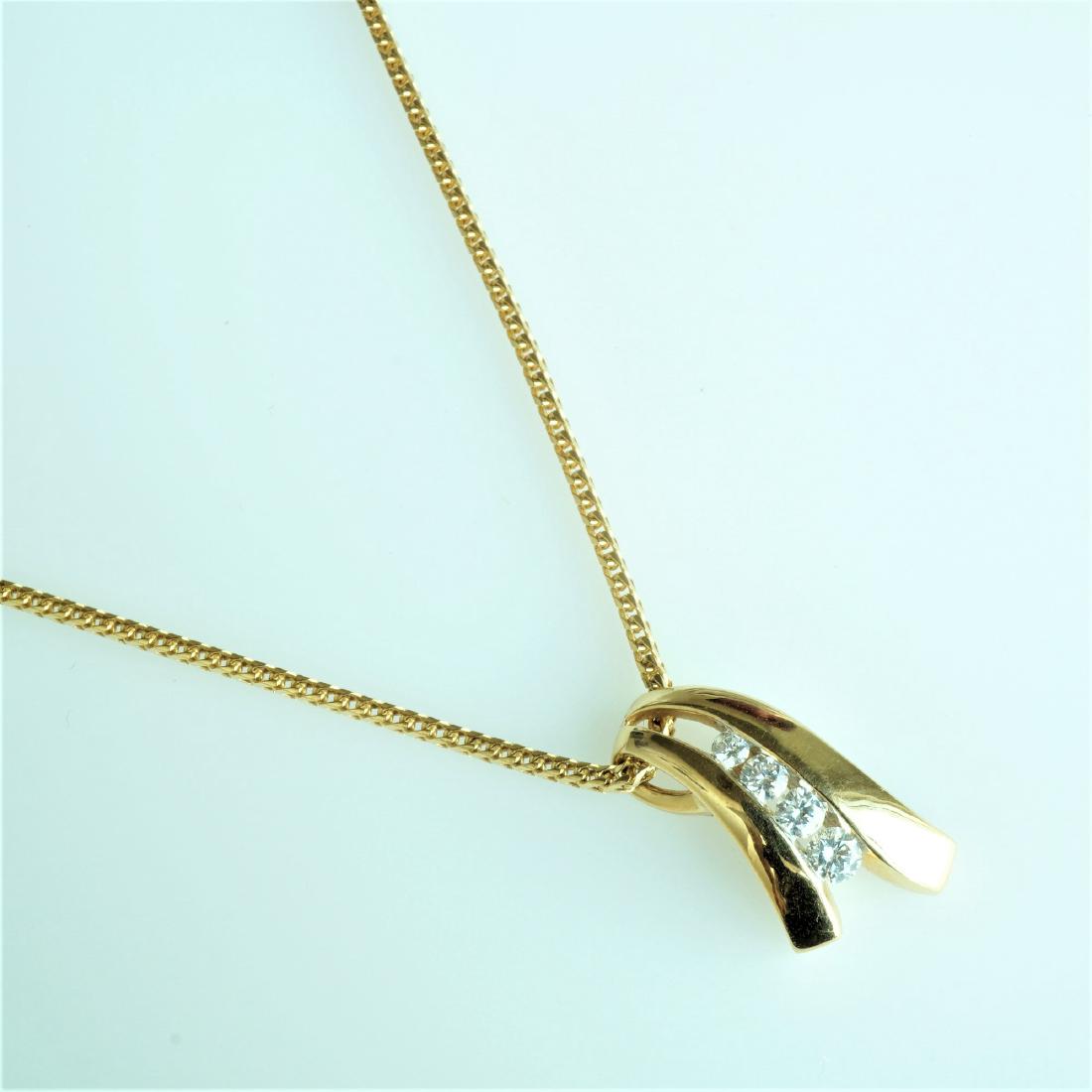 14k YG Diamond Pendant Necklace (1 of 3)