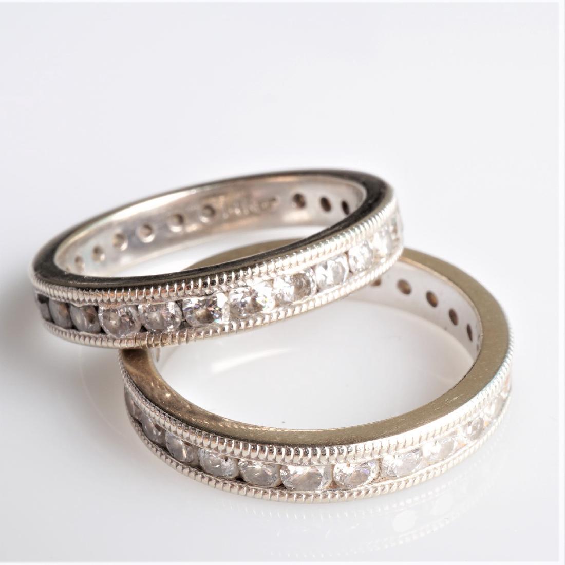 14k White Gold and Diamond Eternity Bands (1 of 3)