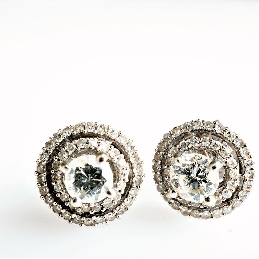 Diamond Stud earrings with Diamond Bezels (1 of 3)