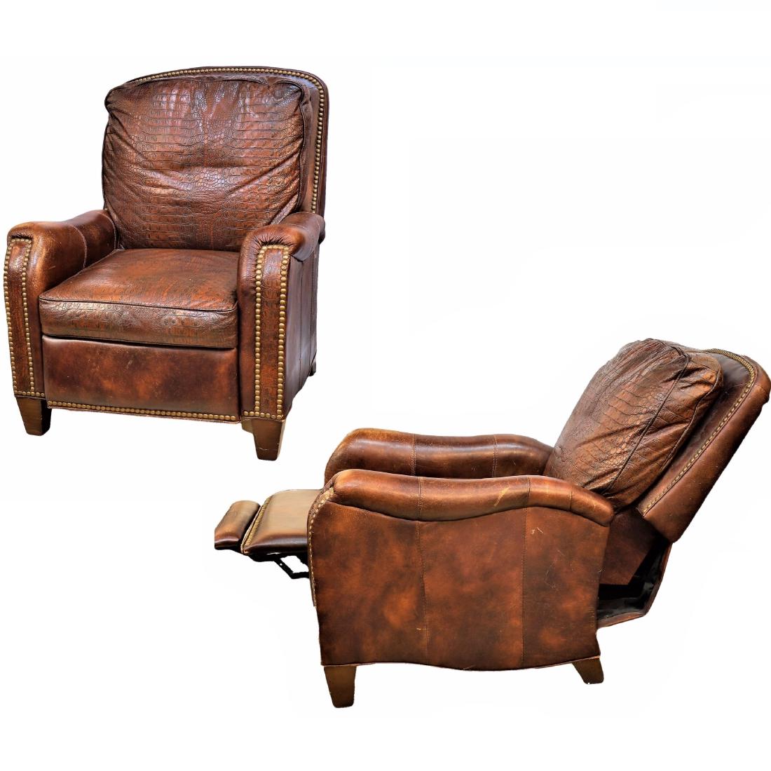 Pair of Reclining Leather Chairs (1 of 5)