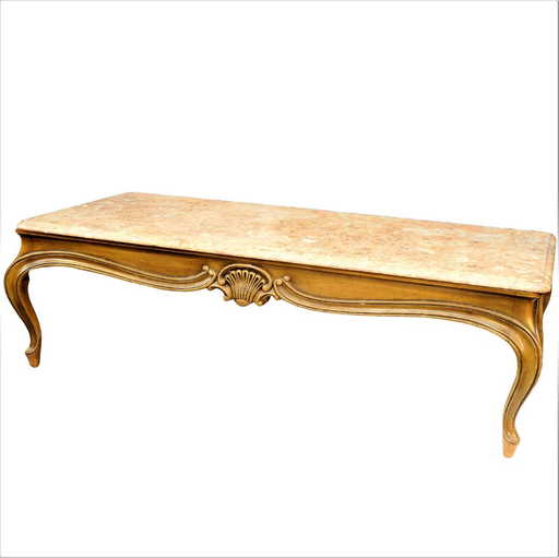Pink Marble Top Coffee Table