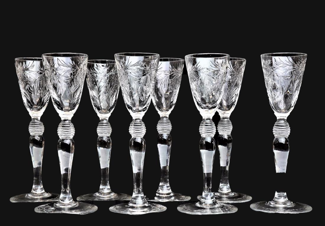 8 Cut Crystal Demitasse Glasses (1 of 2)