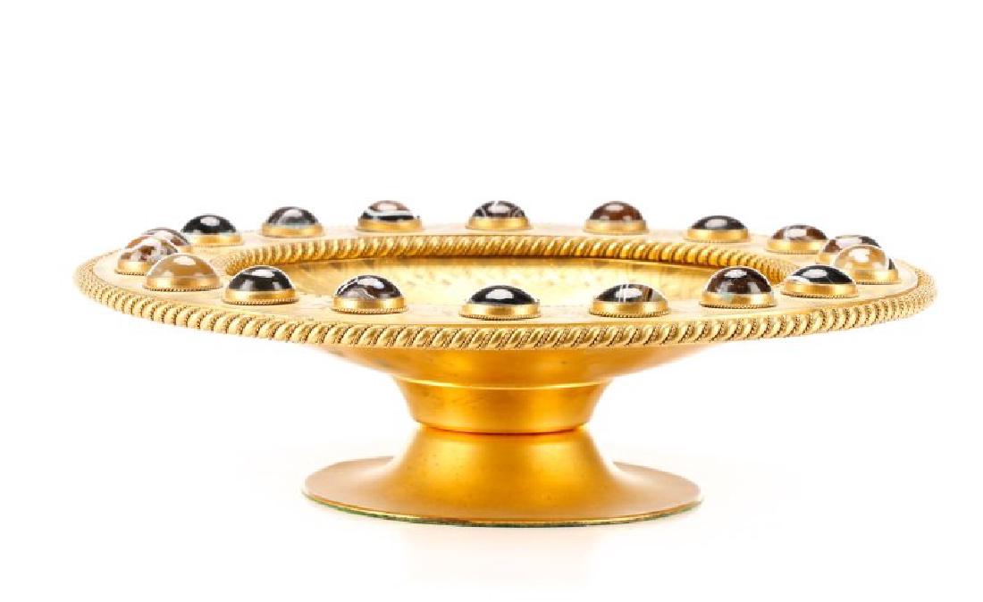 Gilt Victorian Bowl with Cabochon Agate Surround (1 of 7)
