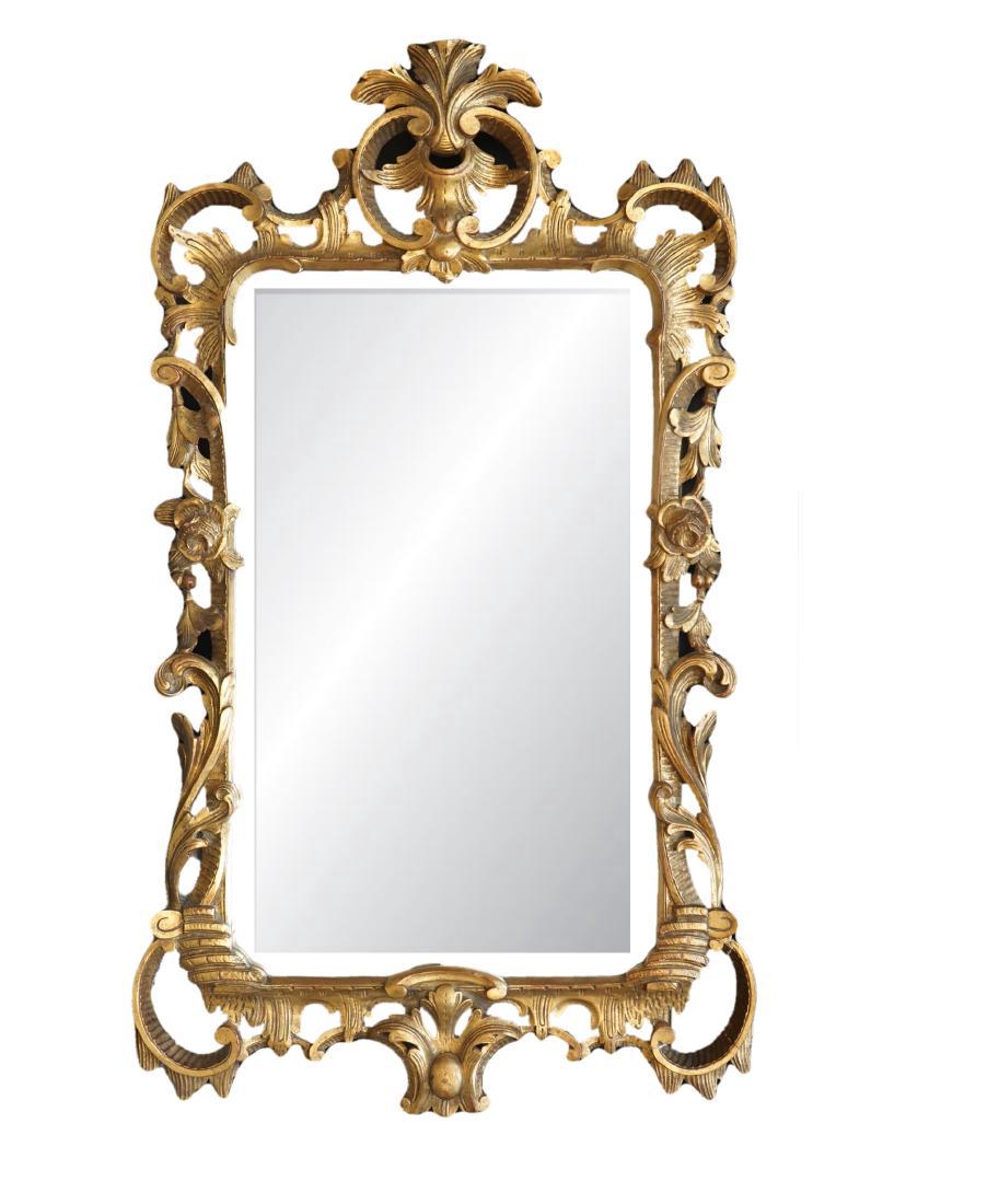 Gilt Wood Mirror 46" x 25" (1 of 3)