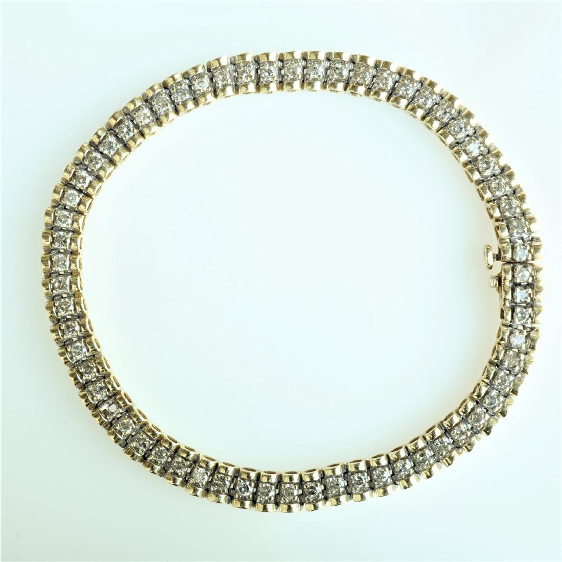 3 Carat 14k YG Diamond Tennis Bracelet (1 of 3)