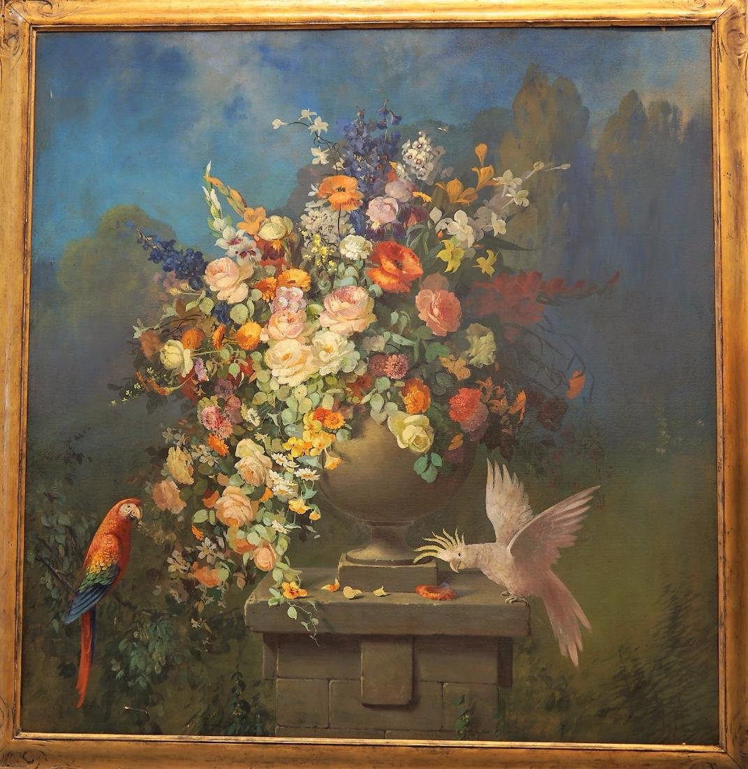 Oil on Board Bird Painting 51.5"x 50" (1 of 5)