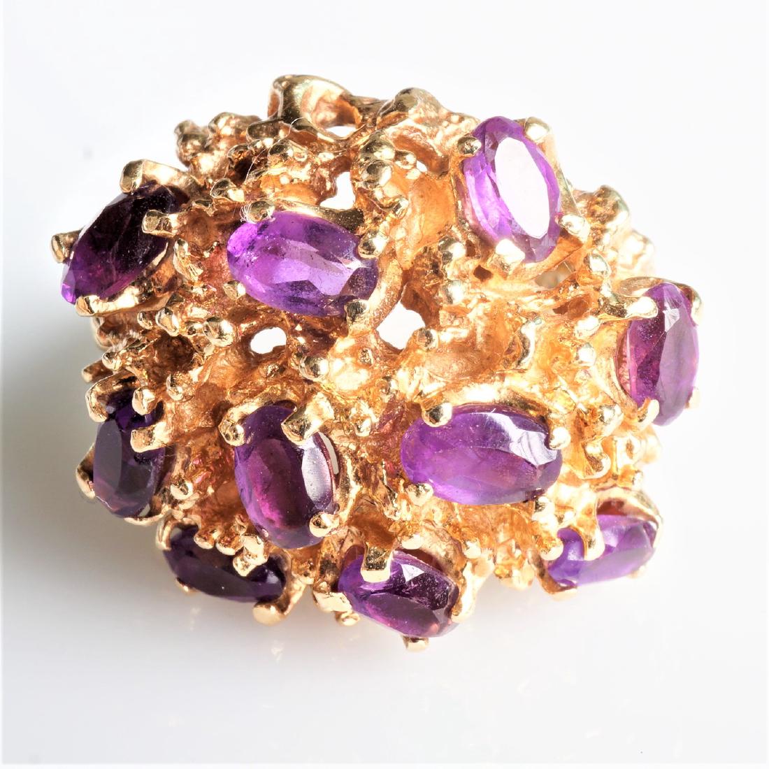 14k YG Amethyst Nugget Ring (1 of 3)