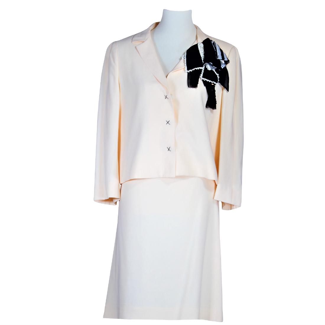 Moschino Cheap and Chic Pale Yellow Skirt Suit (1 of 8)