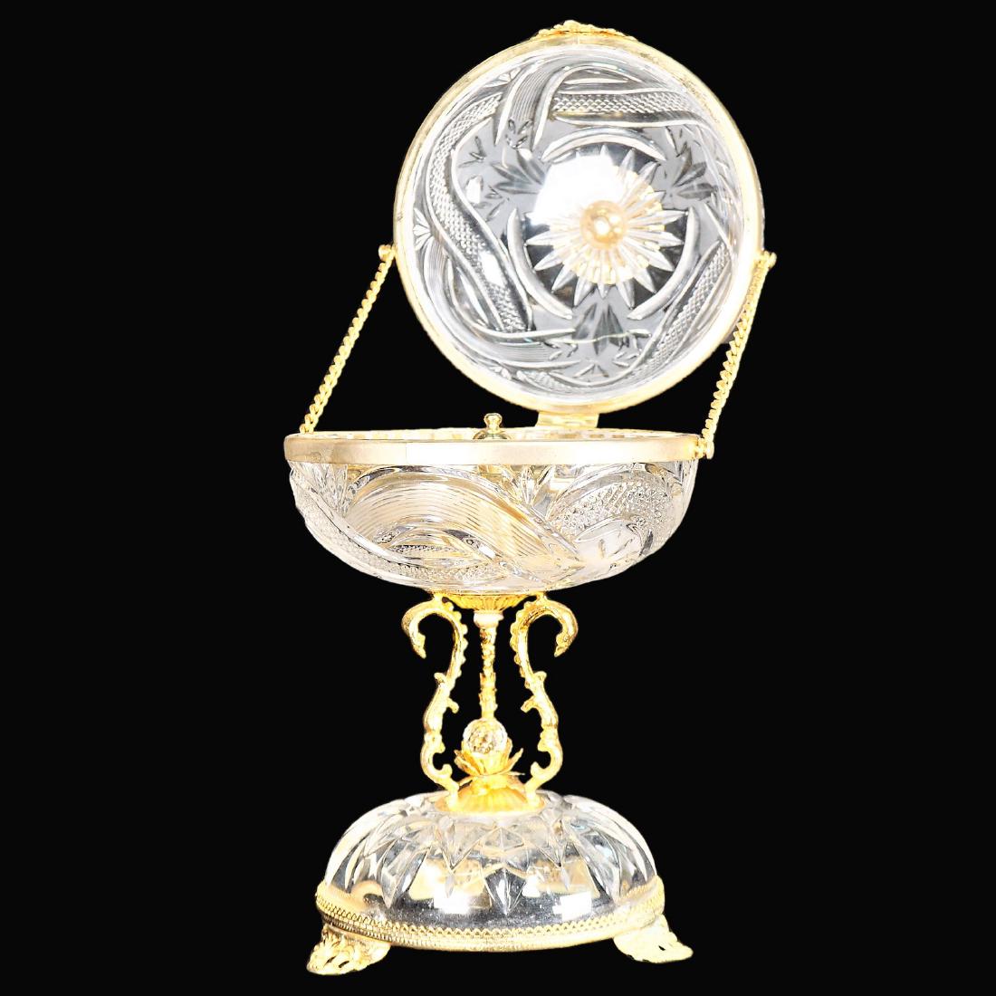 Dore Bronze and Crystal Tantalus Set (1 of 3)