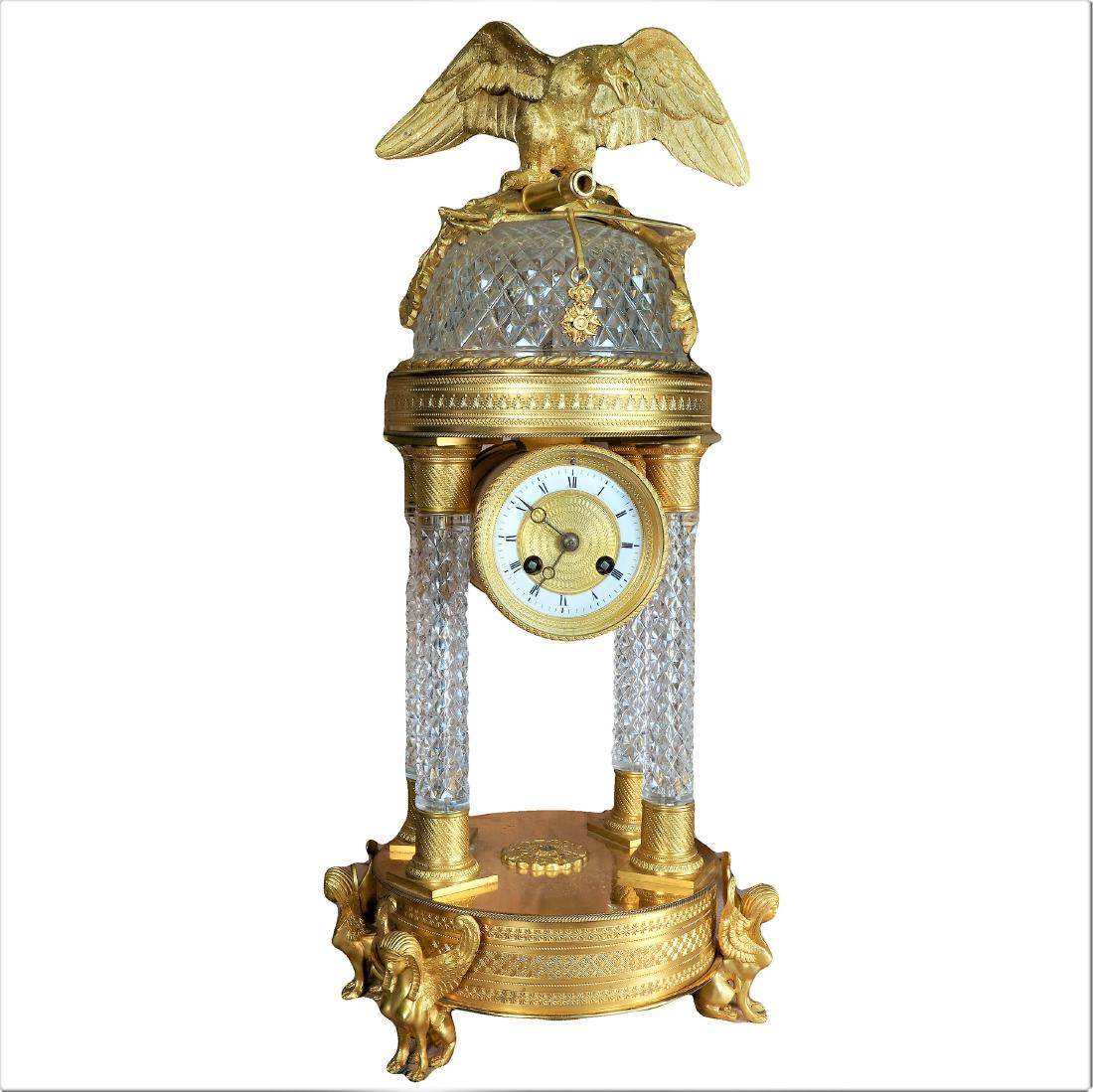 Cut to Point Crystal and Dore Bronze Clock (1 of 5)