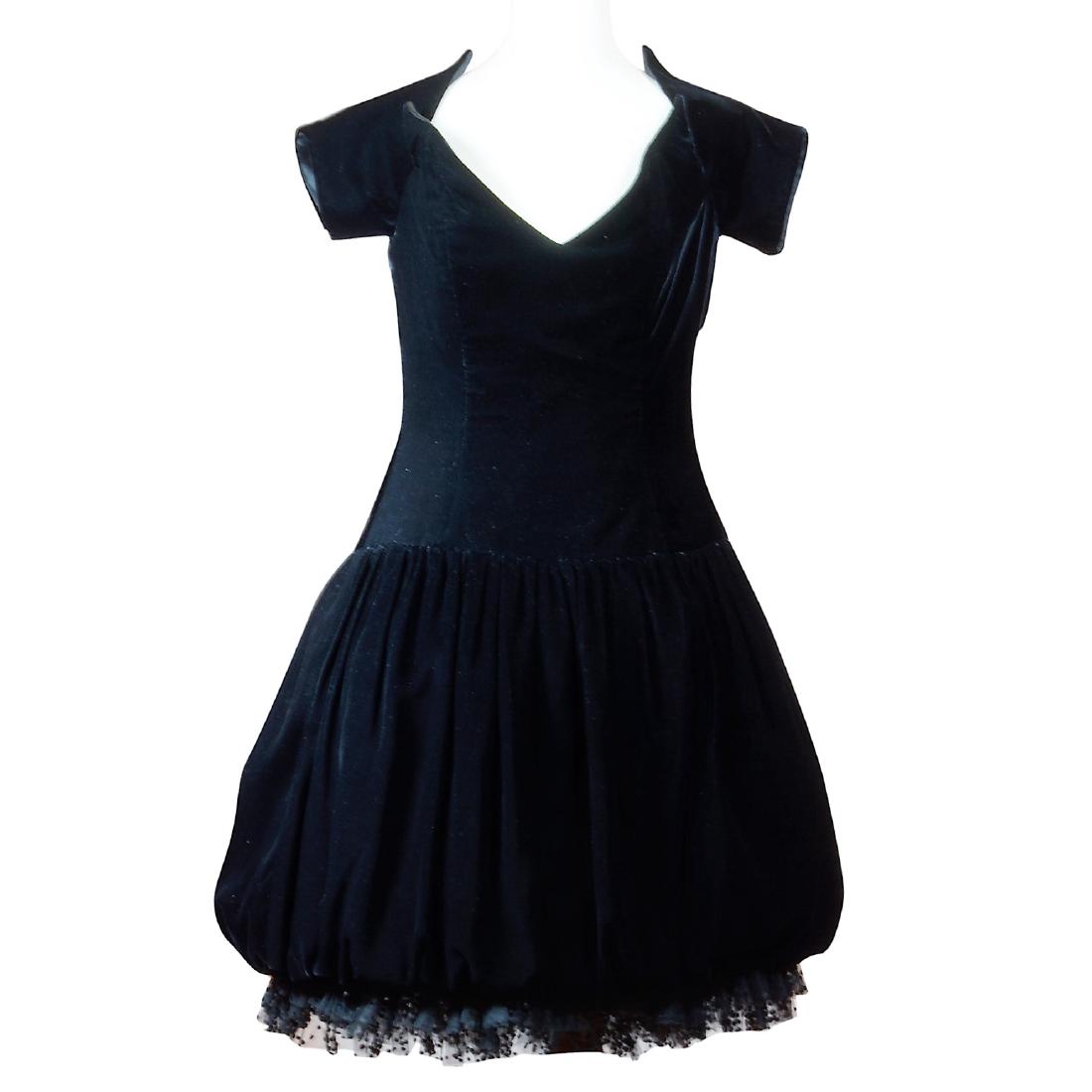 Christian Dior Black Tulle A-Line Dress (1 of 5)