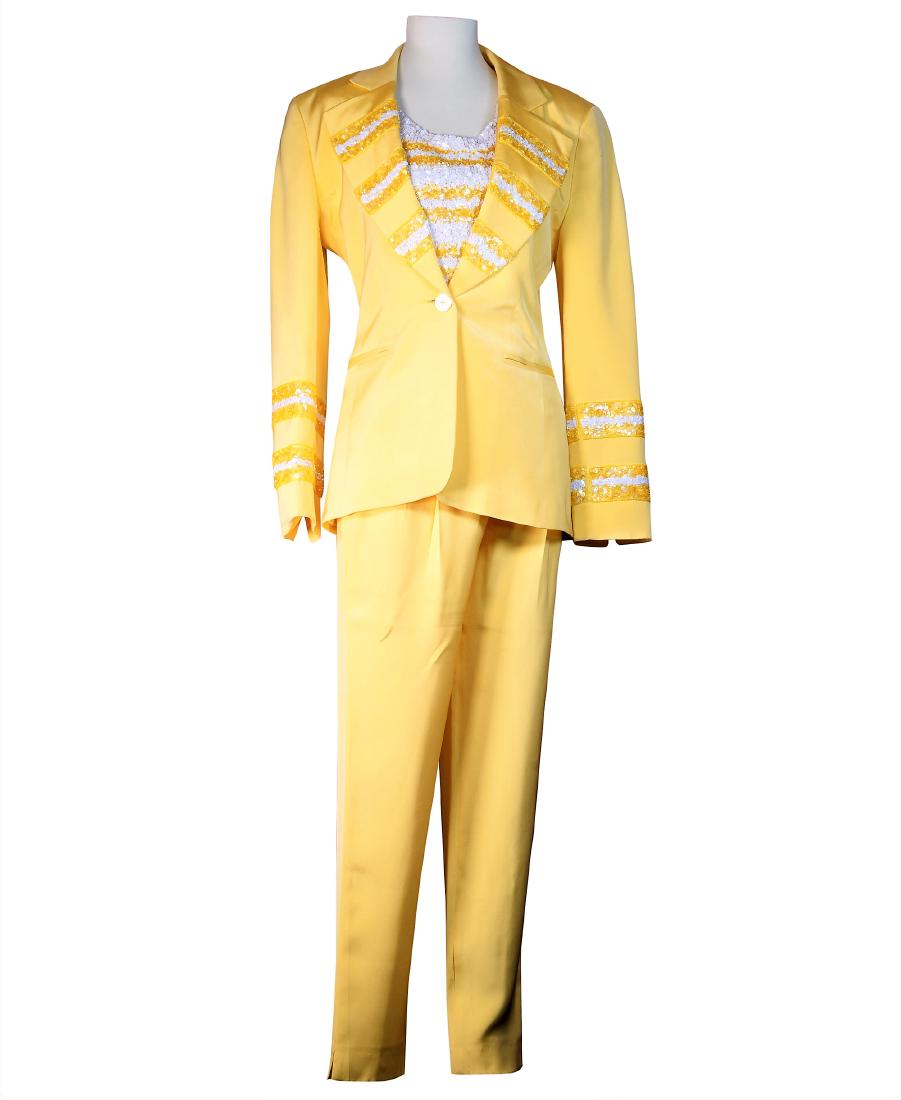 Louis Feraud Canary 3 Piece Pants Suit (1 of 8)