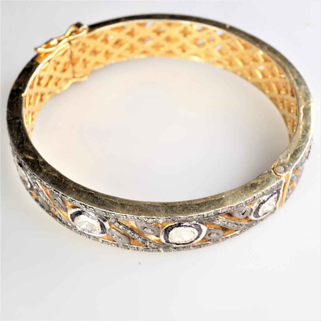 Rose Cut Old World Diamond Bangle Bracelet (1 of 4)