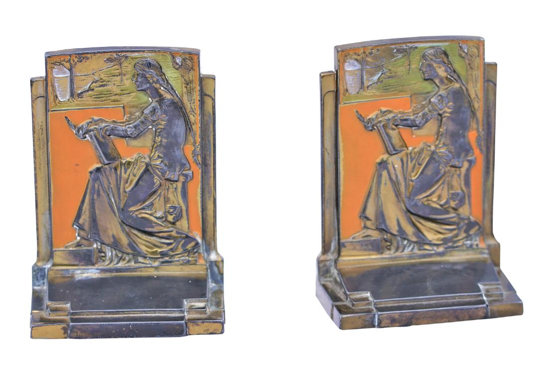 Pompeian Bronze Co. Antique Bookends (1 of 5)