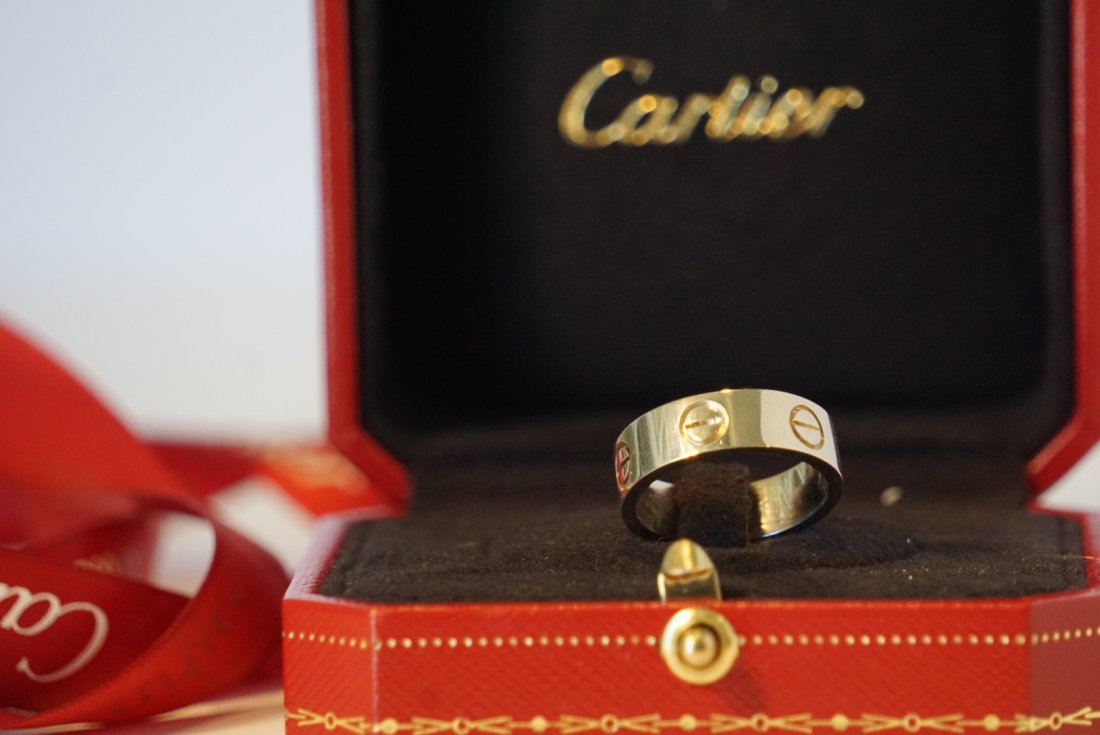 18k White Gold Cartier Love Ring (1 of 4)