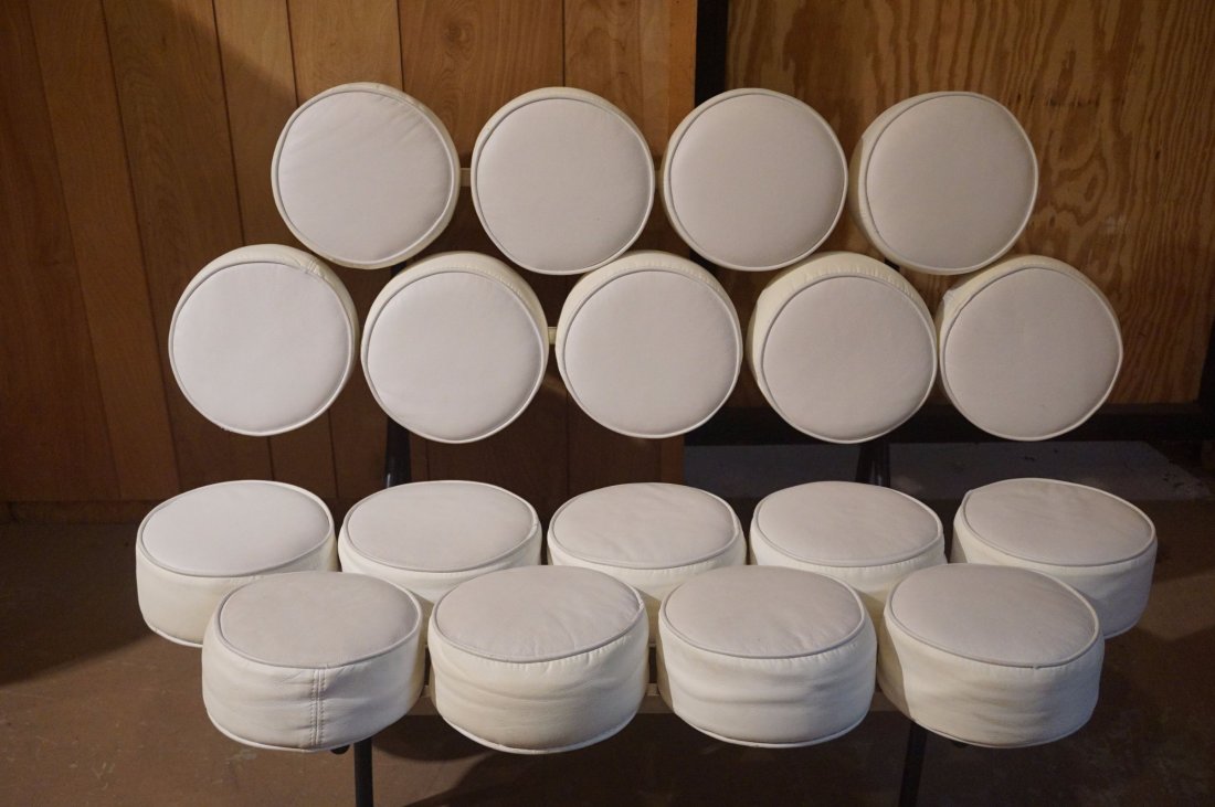 Modern Marshamallow Sofa in White Leather (1 of 4)