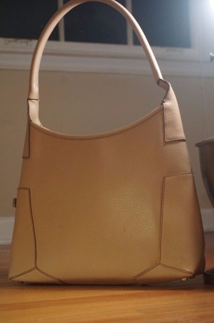 Ferragamo Calf Skin Purse: Ferragamo Pebble colored Calf Skin leather purse. Retailed for $820. Very good condition.