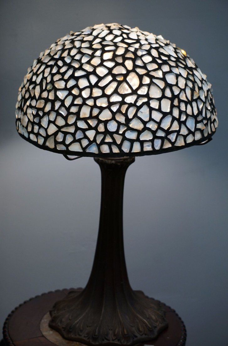 Opalescent Stained Glass Jewel Lamp (1 of 4)