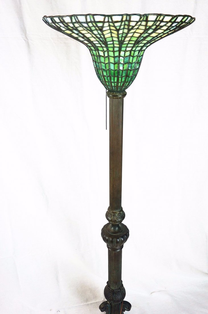 Green Stained Glass Floor Lamp In the Mannor Of LCT (1 of 3)