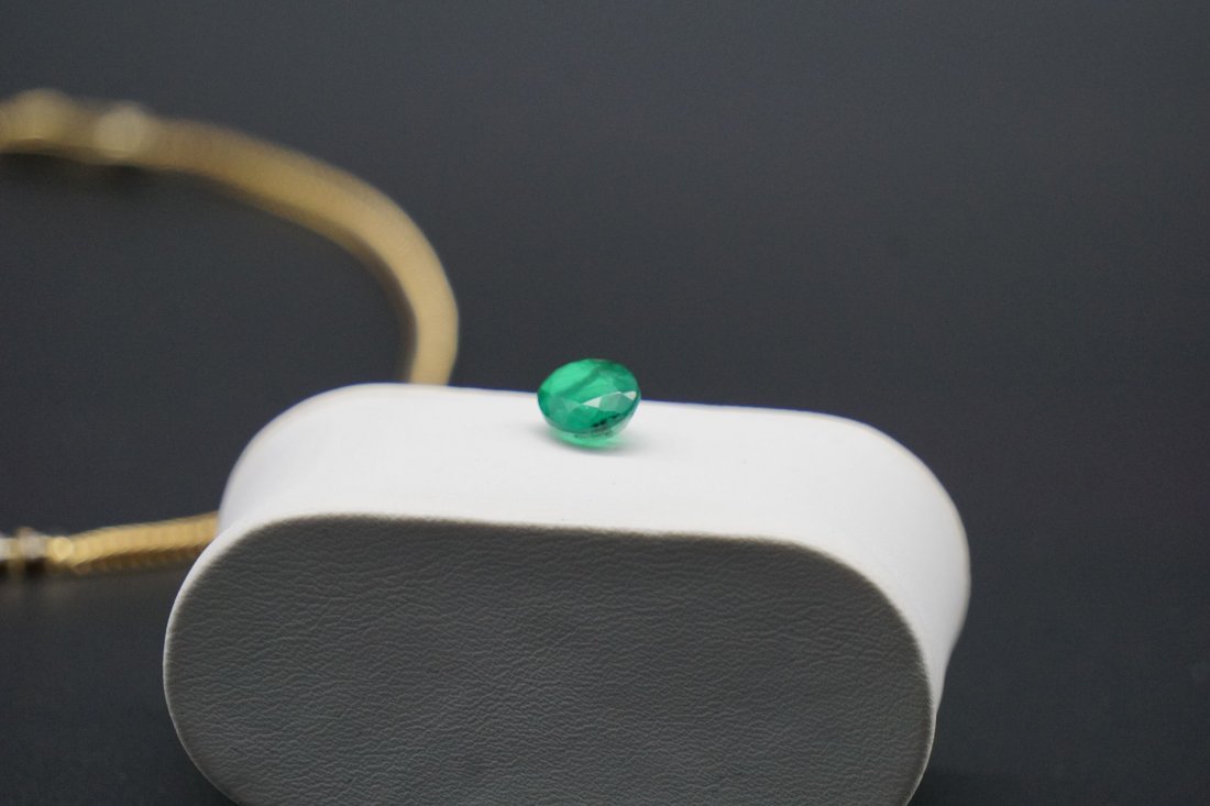 3.5 Carat Loose Fancy Green Emerald: Rare 3.5 carat Colombian loose emerald with a fancy deep green color