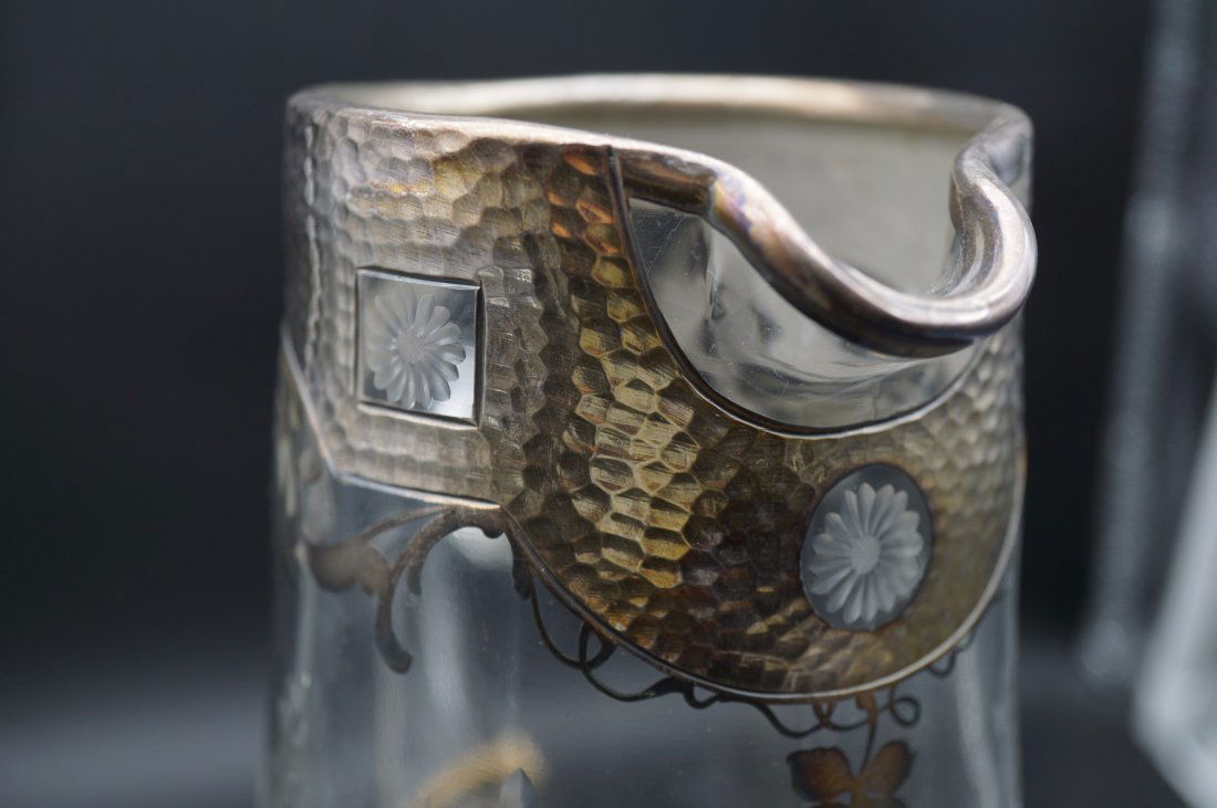 Two Antique Silver Overlay Pitchers (1 of 7)