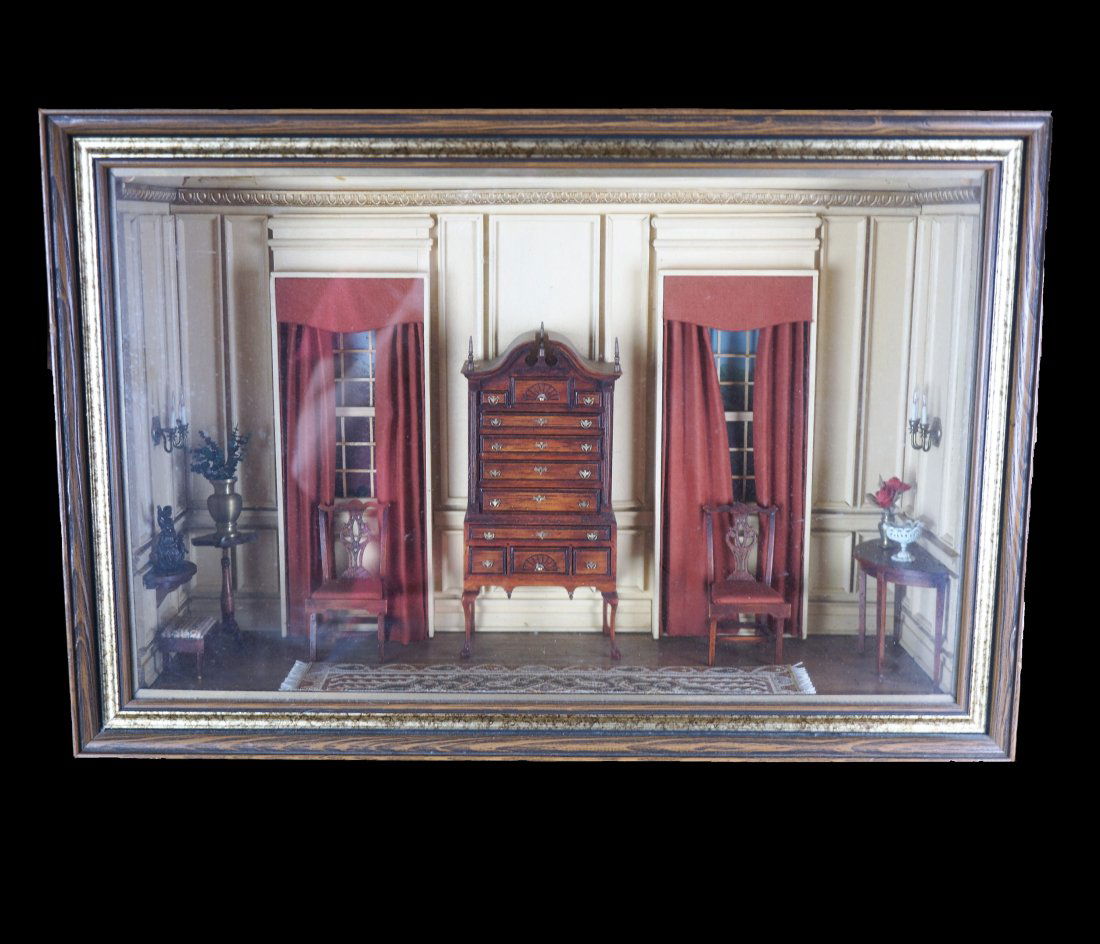 Antique Shadow Box of a Mid 18thc Interior Room Suite (1 of 5)