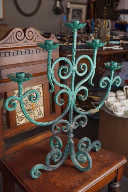 19th Century Wrought Iron Candelabras (1 of 5)