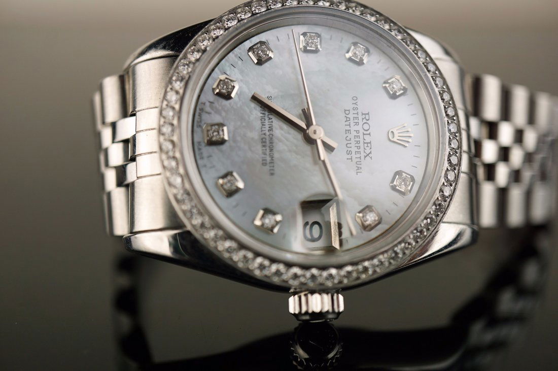 Mother of Pearl Face Rolex Oyster Perpetual (1 of 5)